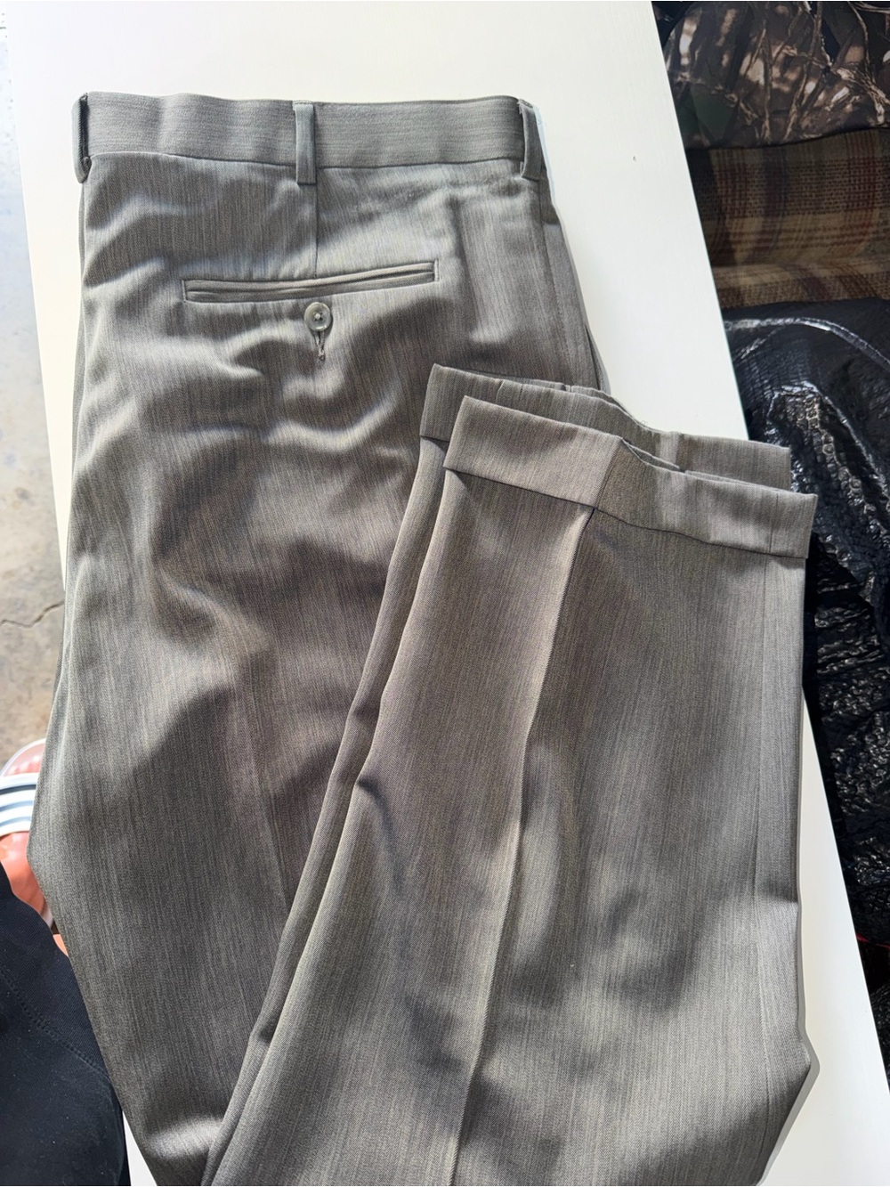 Perry Ellis Portfolio Men's Gray Dress Pants - Classic Tailored Trousers